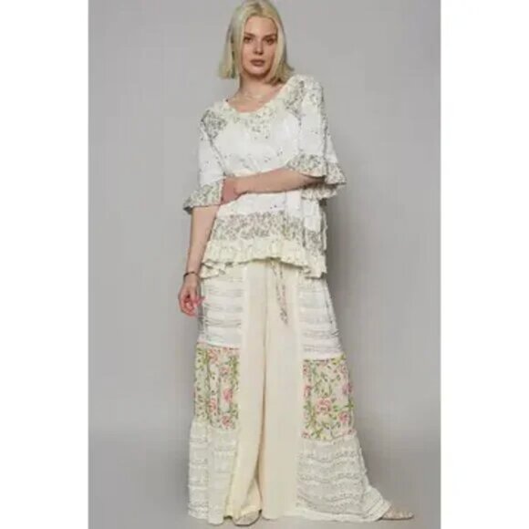 POL Lace Floral High Low Top Size Medium - Picture 3 of 11